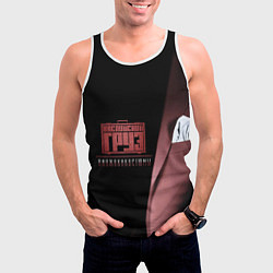 Майка-безрукавка мужская Каспийский груз: пиджаки, цвет: 3D-белый — фото 2