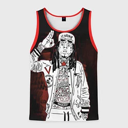 Майка-безрукавка мужская Lil Wayne: street style, цвет: 3D-красный