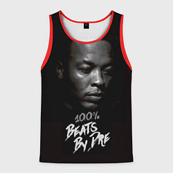Майка-безрукавка мужская Dr. Dre: 100% Beats, цвет: 3D-красный