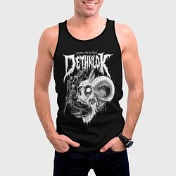 Майка-безрукавка мужская Dethklok: Goat Skull, цвет: 3D-черный — фото 2