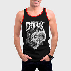 Майка-безрукавка мужская Dethklok: Goat Skull, цвет: 3D-красный — фото 2