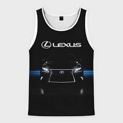 Майка-безрукавка мужская Lexus, цвет: 3D-белый