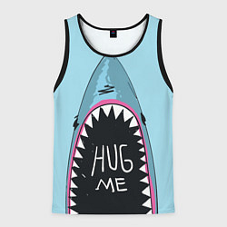 Майка-безрукавка мужская Shark: Hug me, цвет: 3D-черный
