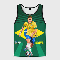 Майка-безрукавка мужская Neymar Brazilian, цвет: 3D-черный