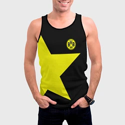 Майка-безрукавка мужская FC Borussia Dortmund: Star, цвет: 3D-черный — фото 2