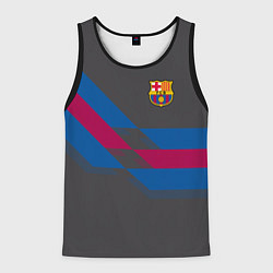 Майка-безрукавка мужская Barcelona FC: Dark style, цвет: 3D-черный