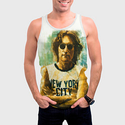 Майка-безрукавка мужская John Lennon: New York, цвет: 3D-белый — фото 2