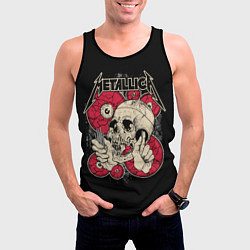Майка-безрукавка мужская Metallica Skull, цвет: 3D-черный — фото 2