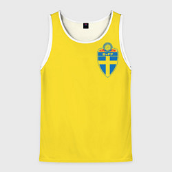 Майка-безрукавка мужская Сборная Швеции, цвет: 3D-белый