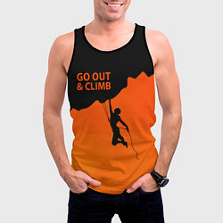 Майка-безрукавка мужская Go out & climb, цвет: 3D-черный — фото 2