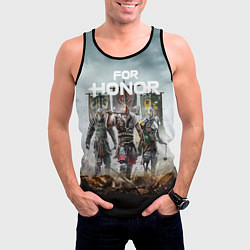 Майка-безрукавка мужская For Honor, цвет: 3D-черный — фото 2