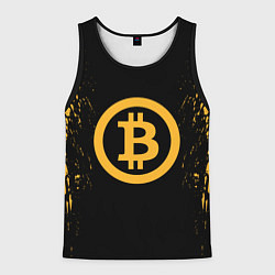 Майка-безрукавка мужская Bitcoin Master, цвет: 3D-черный
