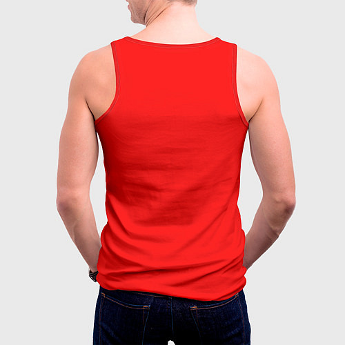 Мужская майка без рукавов Борис: сделано в СССР / 3D-Красный – фото 4