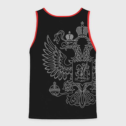 Мужская майка без рукавов ВКС: герб РФ / 3D-Красный – фото 2