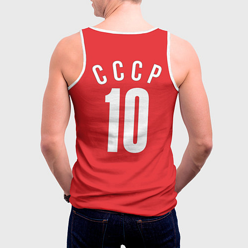 Мужская майка без рукавов Сборная СССР по баскетболу / 3D-Белый – фото 4