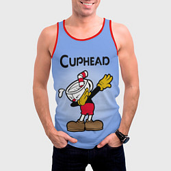 Майка-безрукавка мужская Cuphead Dab, цвет: 3D-красный — фото 2