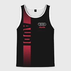 Майка-безрукавка мужская Audi: Black Sport, цвет: 3D-белый