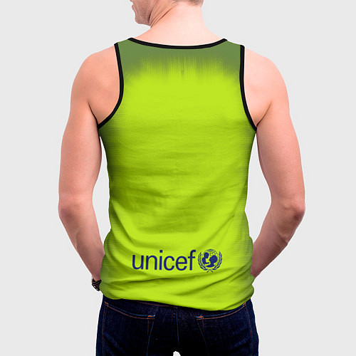 Мужская майка без рукавов FC Barcelona: Home 18/19 / 3D-Черный – фото 4