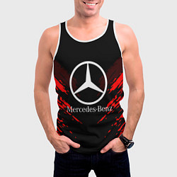 Майка-безрукавка мужская Mercedes-Benz: Red Anger, цвет: 3D-белый — фото 2