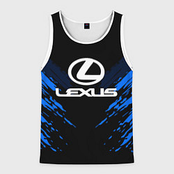 Майка-безрукавка мужская Lexus: Blue Anger, цвет: 3D-белый