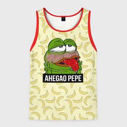 Майка-безрукавка мужская Ahegao Pepe, цвет: 3D-красный