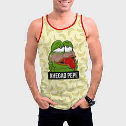 Майка-безрукавка мужская Ahegao Pepe, цвет: 3D-красный — фото 2