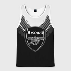 Майка-безрукавка мужская FC Arsenal: Black Style, цвет: 3D-белый