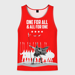 Майка-безрукавка мужская One for all & all for one, цвет: 3D-красный