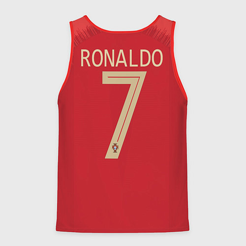 Мужская майка без рукавов Роналду ЧМ-2018 / 3D-Красный – фото 2