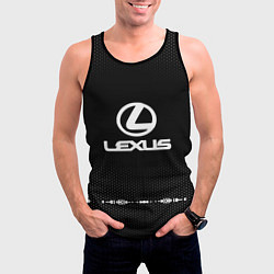 Майка-безрукавка мужская Lexus: Black Abstract, цвет: 3D-черный — фото 2