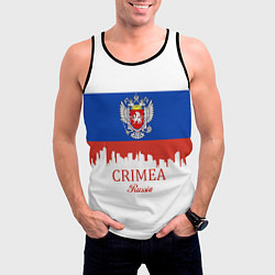 Майка-безрукавка мужская Crimea, Russia, цвет: 3D-черный — фото 2