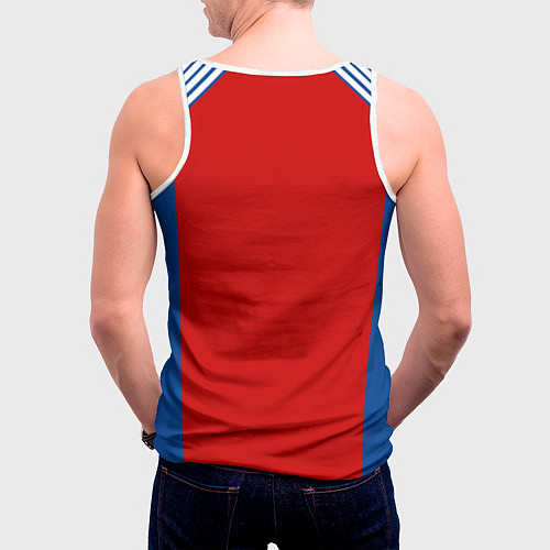 Мужская майка без рукавов Russia: Retro Sport / 3D-Белый – фото 4