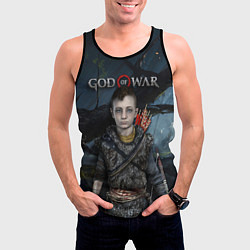 Майка-безрукавка мужская God of War: Atreus, цвет: 3D-черный — фото 2