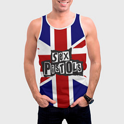 Майка-безрукавка мужская Sex Pistols UK, цвет: 3D-белый — фото 2
