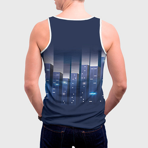 Мужская майка без рукавов GTA VC: Night City / 3D-Белый – фото 4