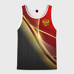 Майка-безрукавка мужская RUSSIA SPORT: Gold Collection, цвет: 3D-белый