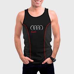 Майка-безрукавка мужская Audi Style, цвет: 3D-черный — фото 2