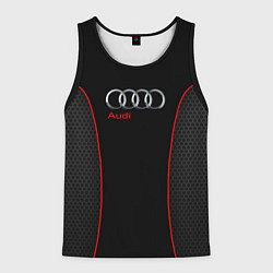 Майка-безрукавка мужская Audi Style, цвет: 3D-черный