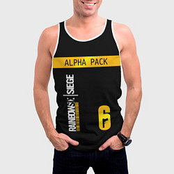 Майка-безрукавка мужская Rainbow Six Siege: Alpha Pack, цвет: 3D-белый — фото 2