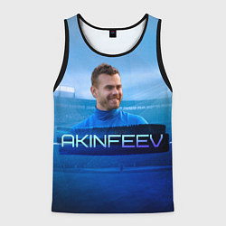 Майка-безрукавка мужская Akinfeev, цвет: 3D-черный