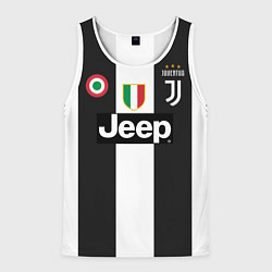 Майка-безрукавка мужская FC Juventus 18-19, цвет: 3D-белый