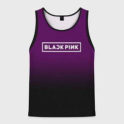 Майка-безрукавка мужская Black Pink: Violet Gradient, цвет: 3D-черный
