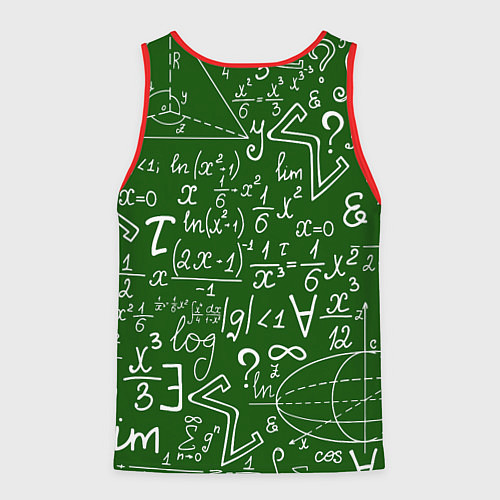 Мужская майка без рукавов E=mc2: Green Style / 3D-Красный – фото 2