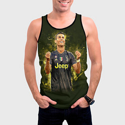 Майка-безрукавка мужская Ronaldo: Juve Sport, цвет: 3D-черный — фото 2
