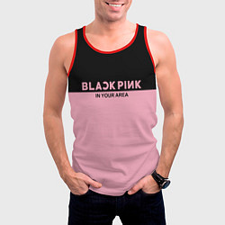 Майка-безрукавка мужская Black Pink: In Your Area, цвет: 3D-красный — фото 2