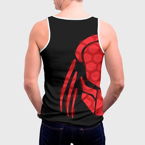 Мужская майка без рукавов Predator: Red Light / 3D-Белый – фото 4
