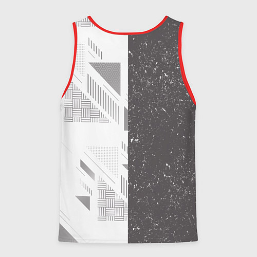 Мужская майка без рукавов Linkin Park: Grey Form / 3D-Красный – фото 2