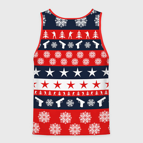 Мужская майка без рукавов CS:GO New Year / 3D-Красный – фото 2