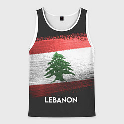 Майка-безрукавка мужская Lebanon Style, цвет: 3D-белый