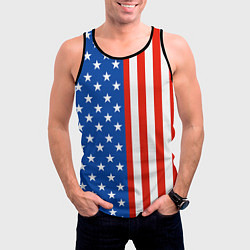 Майка-безрукавка мужская American Patriot, цвет: 3D-черный — фото 2